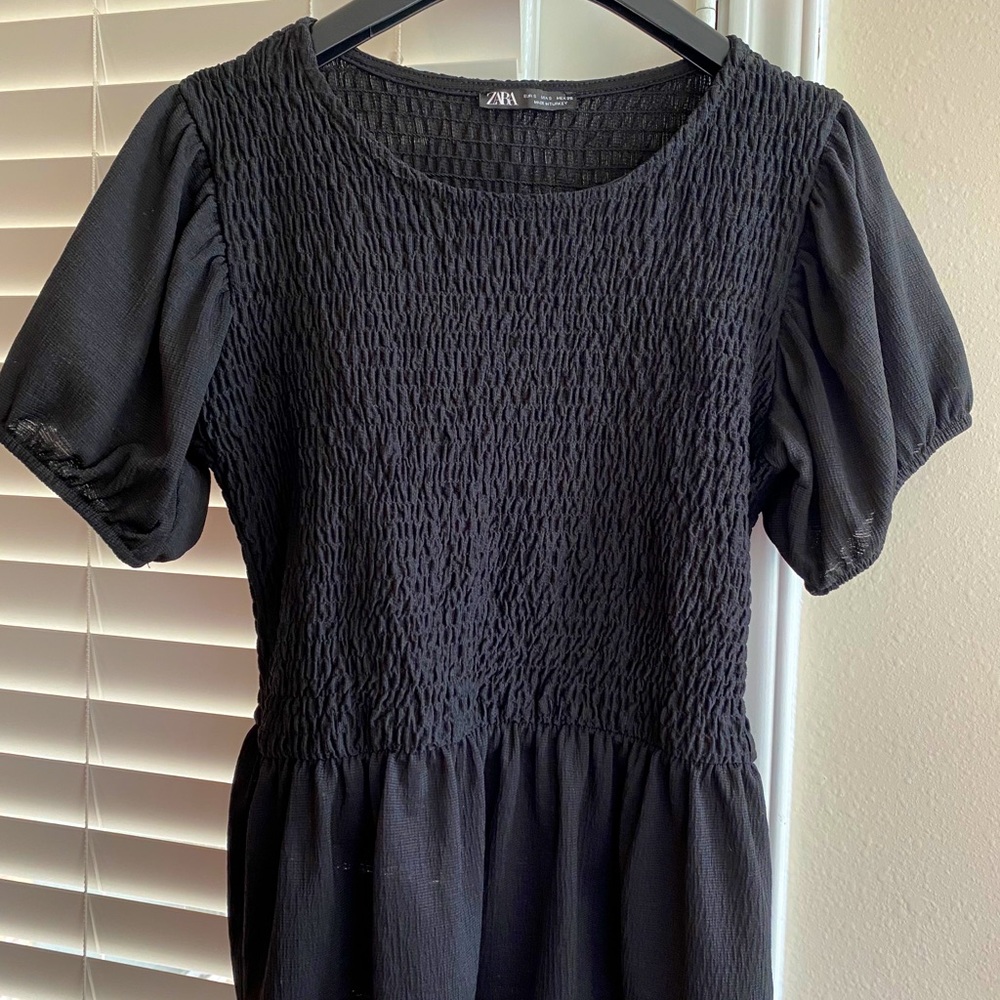 Zara Ruched Peplum Top